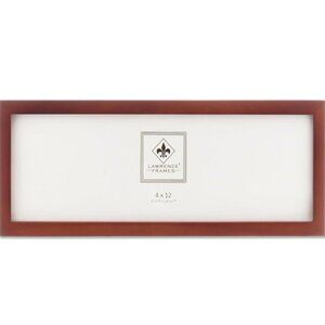 Lawrence Frames Standard Wood Picture Frame 4x12 Walnut 755642 Glass Front Brown